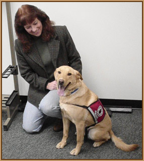 Friday and Kathy (Service Dog in training)